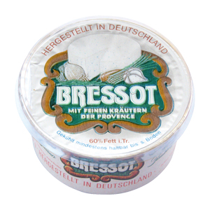 Bresso Marke Historie alte Verpackung Bressot Frischkäse
